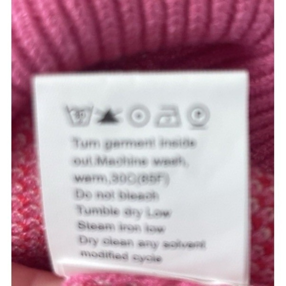 Pink Candy Cane Christmas Sweater Womens XL Crew Neck Holiday Knit Pullover - Picture 7 of 9